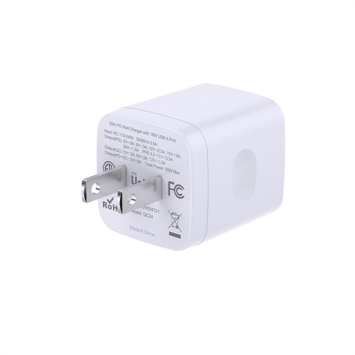 Uolo Volt 30W PD Wall Charger with 18W USB A Port