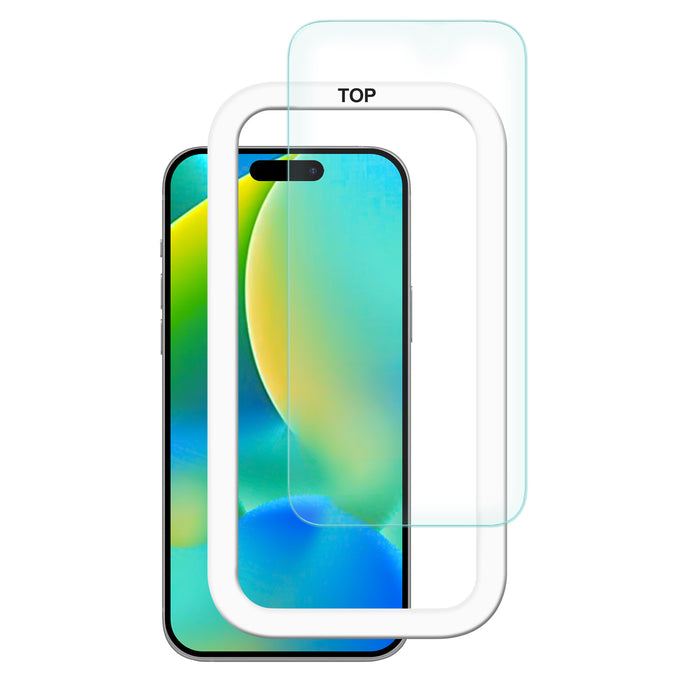 Uolo Shield Tempered Glass Screen Protector for iPhone 16 with Alignment Tray