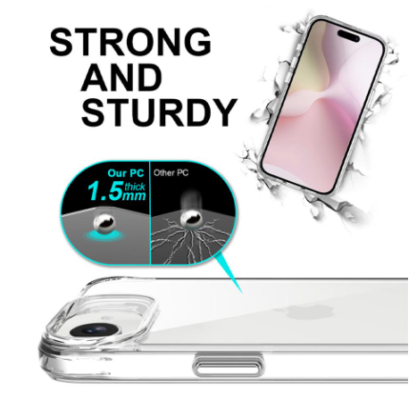 Uolo Soul+ Protective Case, iPhone 16e, Clear